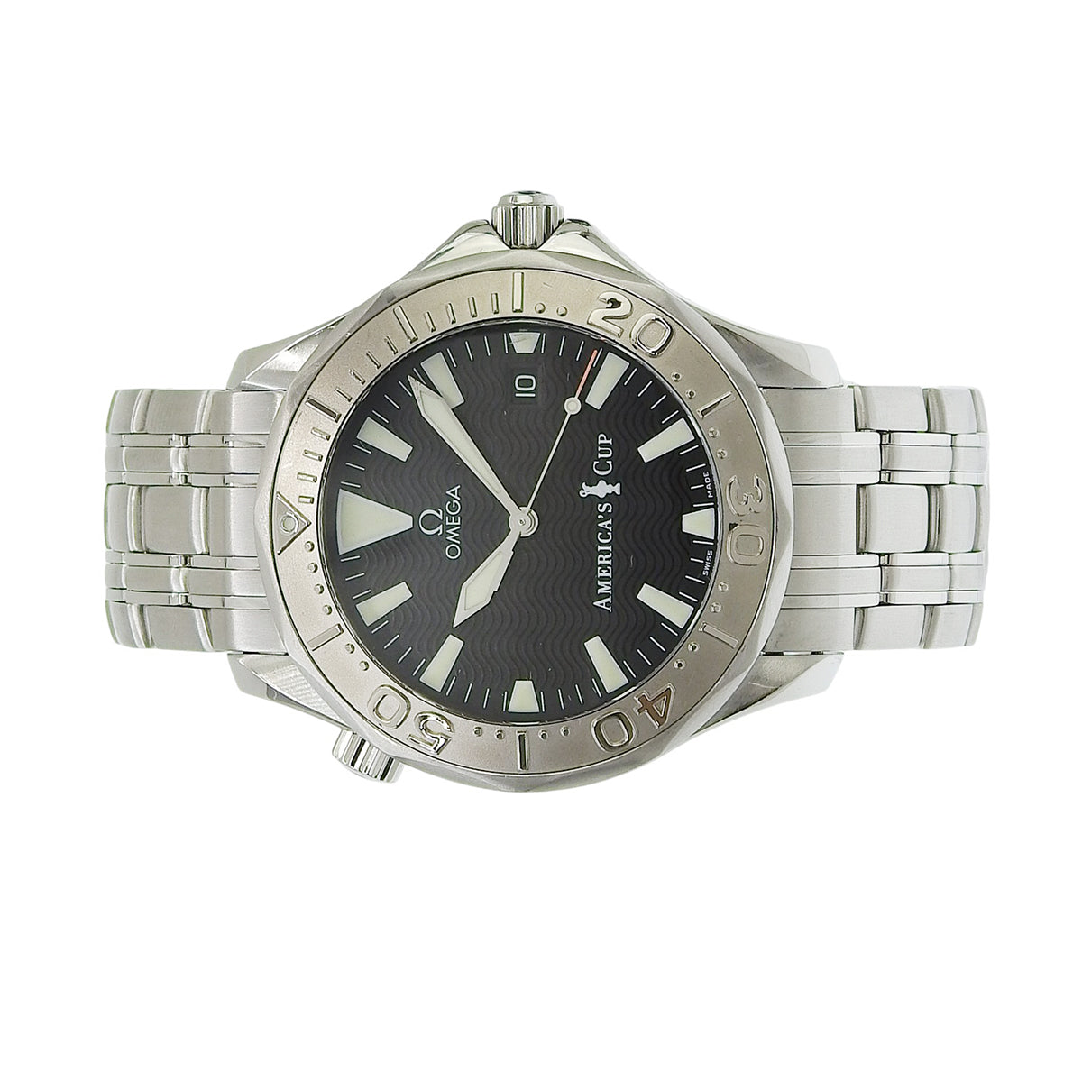シーマスター アメリカズカップ 2533.50 WG/SS ブラック 自動巻き メンズ