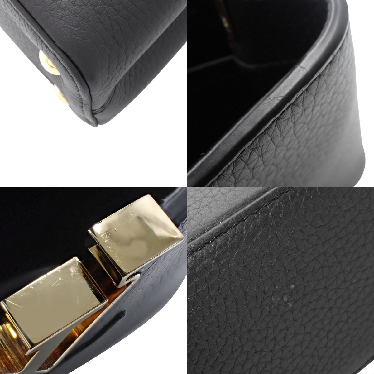 Capucines Mini Taurillon Leather Black M56071