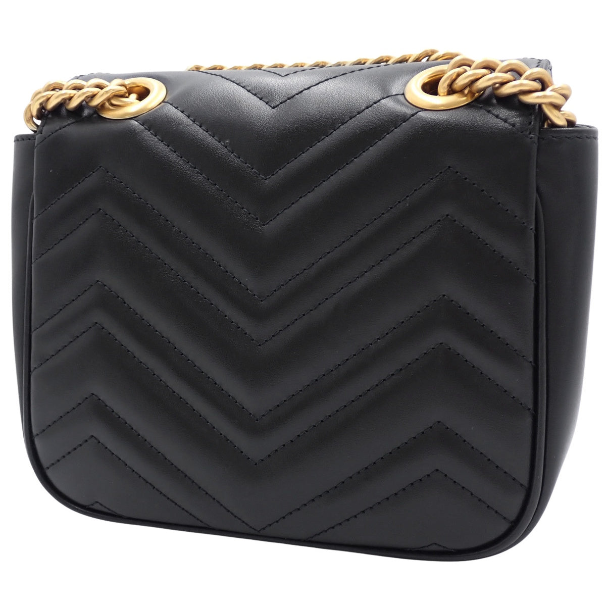 GG Marmont Mini Shoulder Bag Leather Black 739682