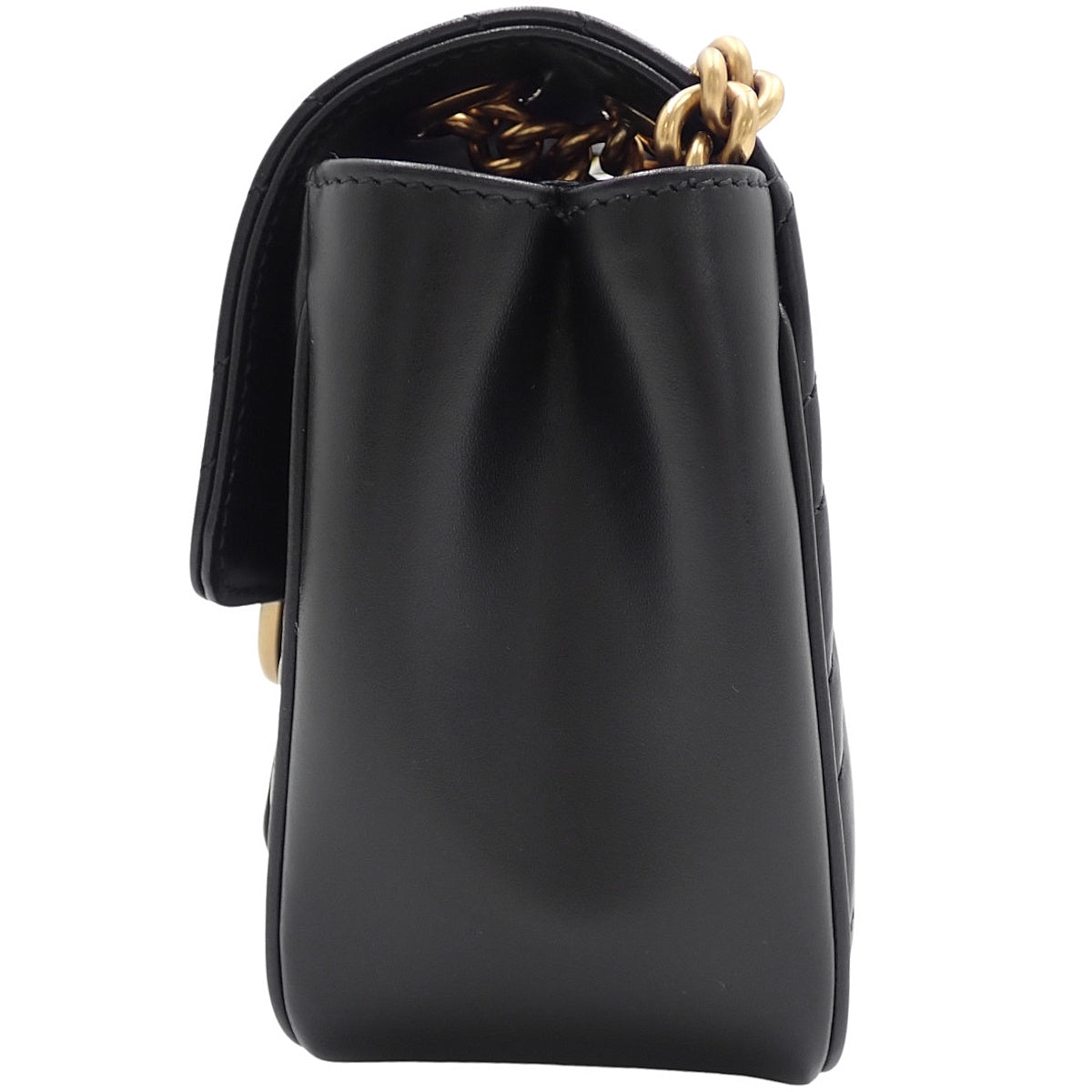 GG Marmont Mini Shoulder Bag Leather Black 739682