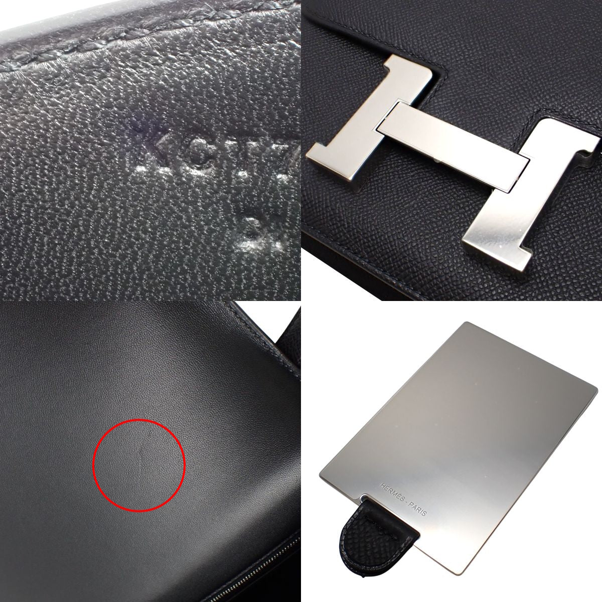 【未使用】コンスタンス24 ミロワール ヴォーエプソン パラジウム金具 ブラック シルバー金具 K刻印