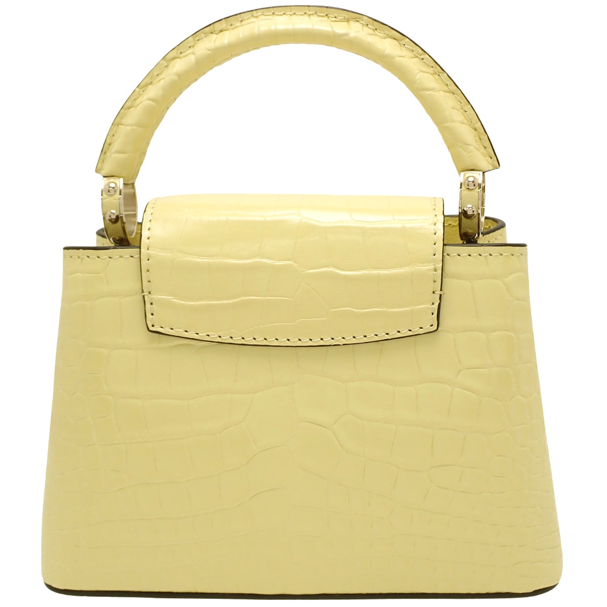 Capucines Mini Crocodile Alligator Yellow