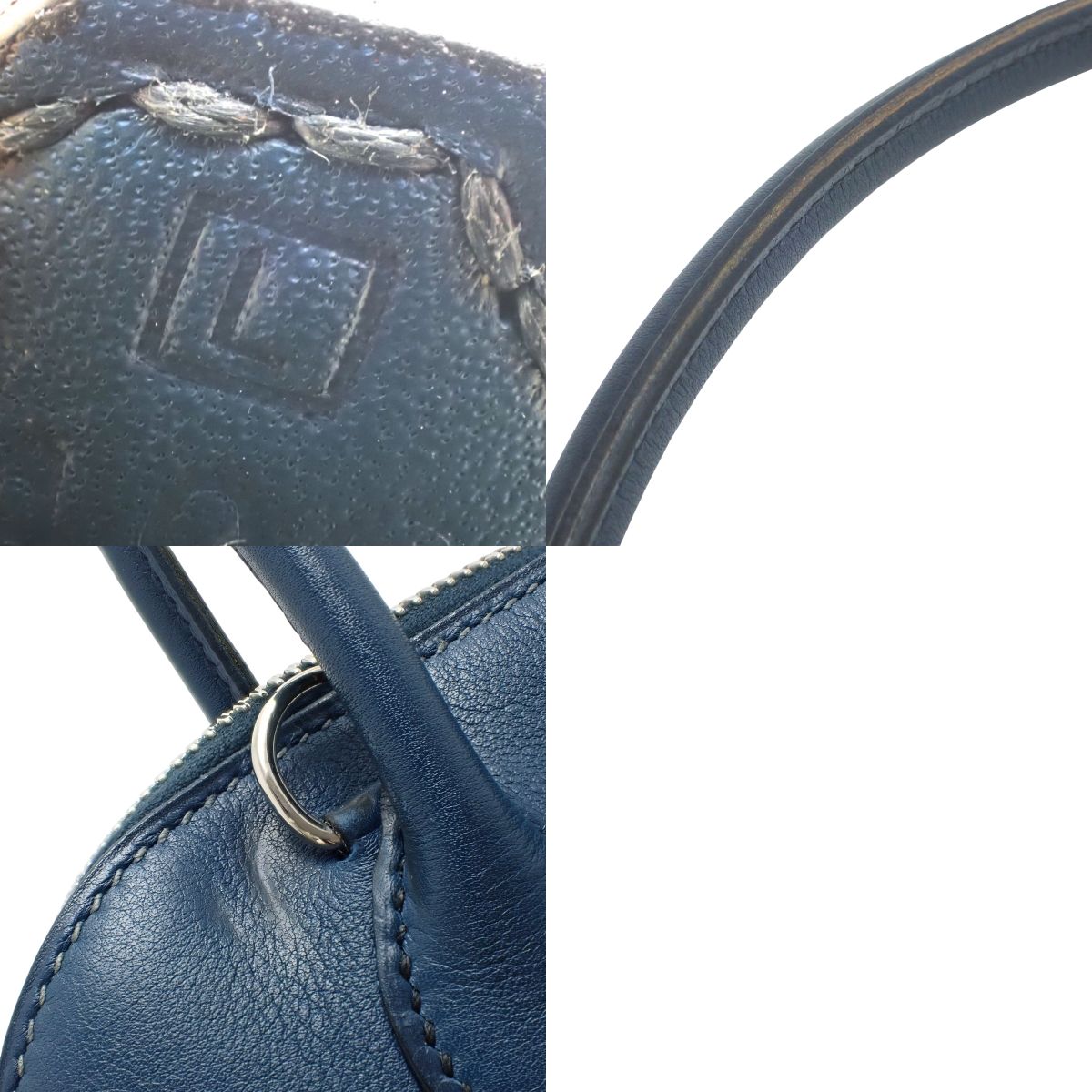 Bolide 27 Leather Blue Silver Hardware □L stamp