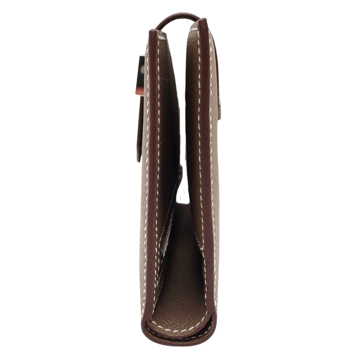Bearn Compact Epsom Etoupe/Etoupe Silver Hardware K stamp