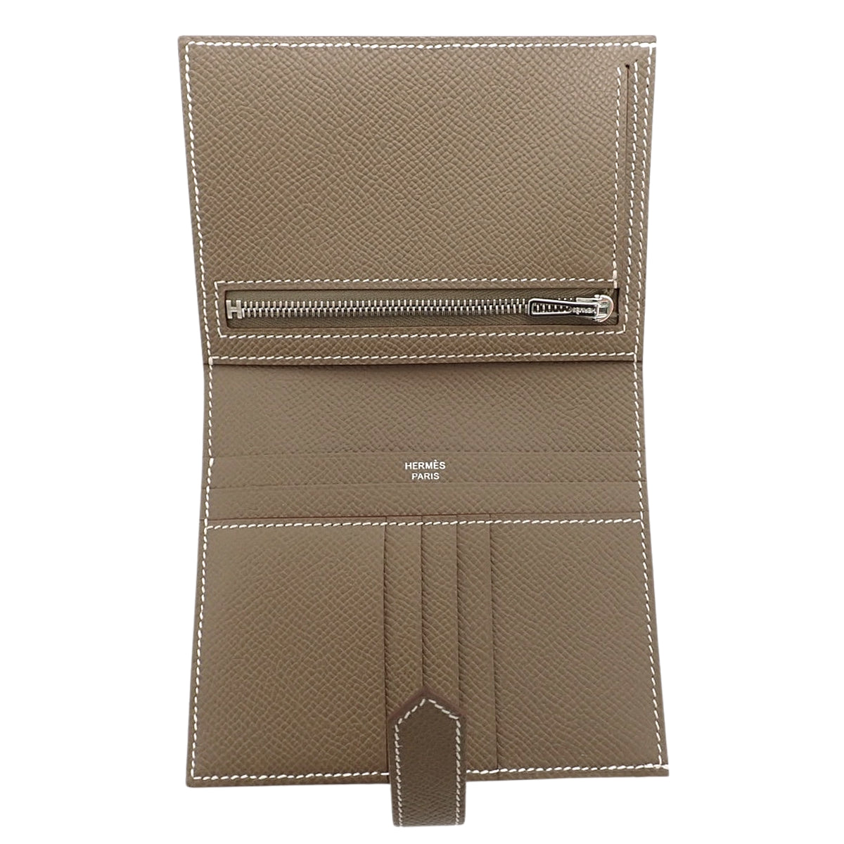 Bearn Compact Epsom Etoupe/Etoupe Silver Hardware K stamp