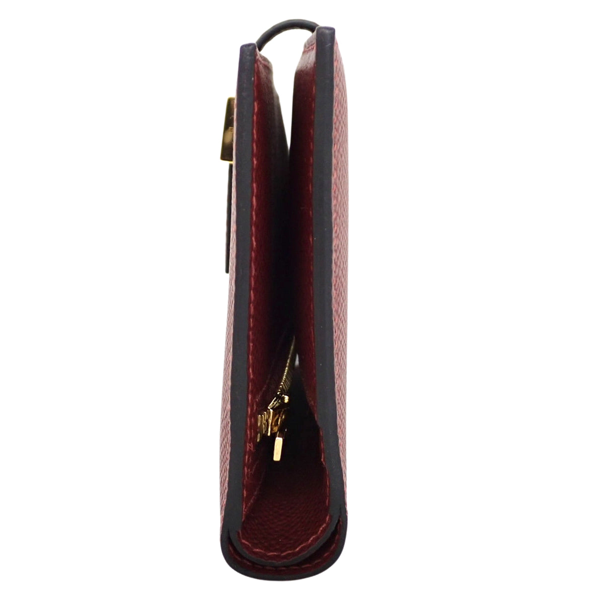 Bearn Compact Epsom Rouge H Gold Hardware W Stamp