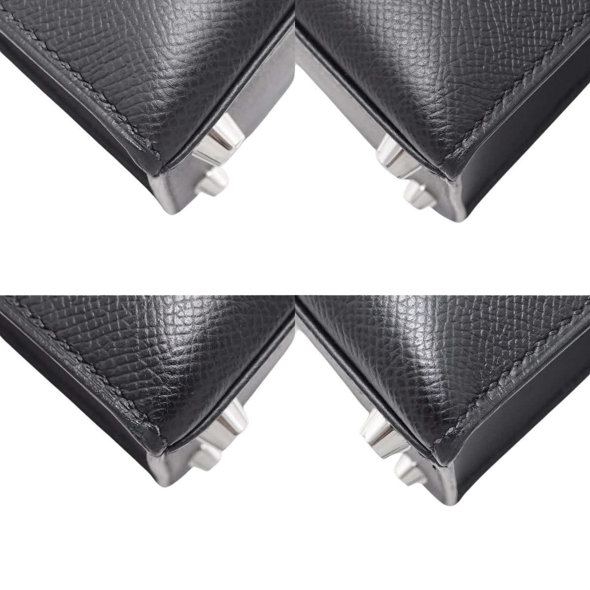 Kelly 28 (Sellier) Epsom leather Palladium hardware Black Z stamp