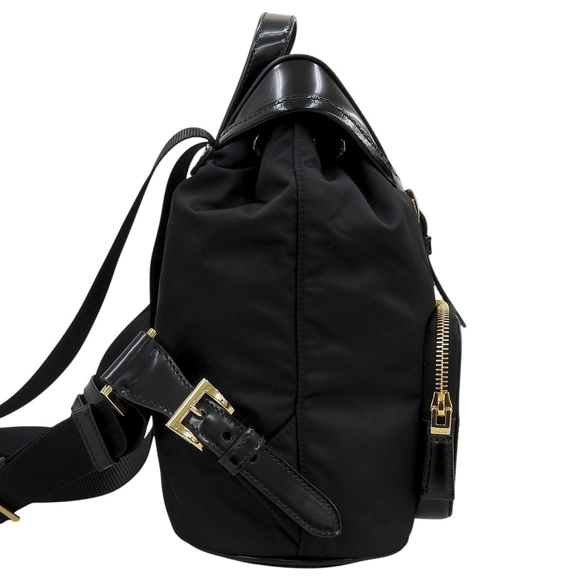 Re-Nylon バックパック ナイロン レザー ブラック 1BZ074