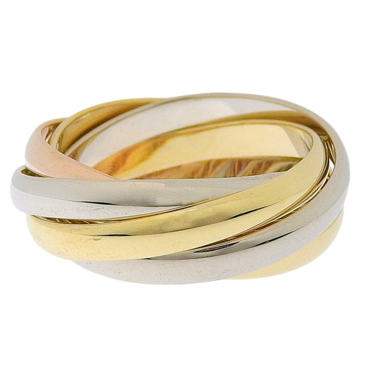 les must de Cartier 三色金戒指 K18YG K18WG K18PG 50号 7.6克