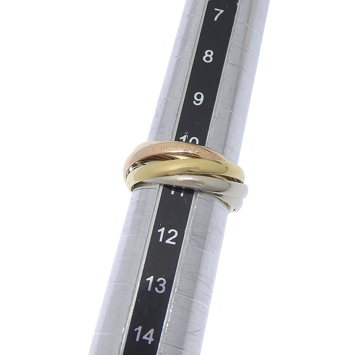 les must de Cartier 三色金戒指 K18YG K18WG K18PG 50号 7.6克