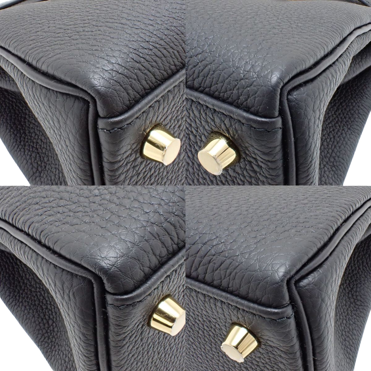 【未使用】Kelly 25 (内缝) Togo 皮革 黑色 金色金属件 K刻印