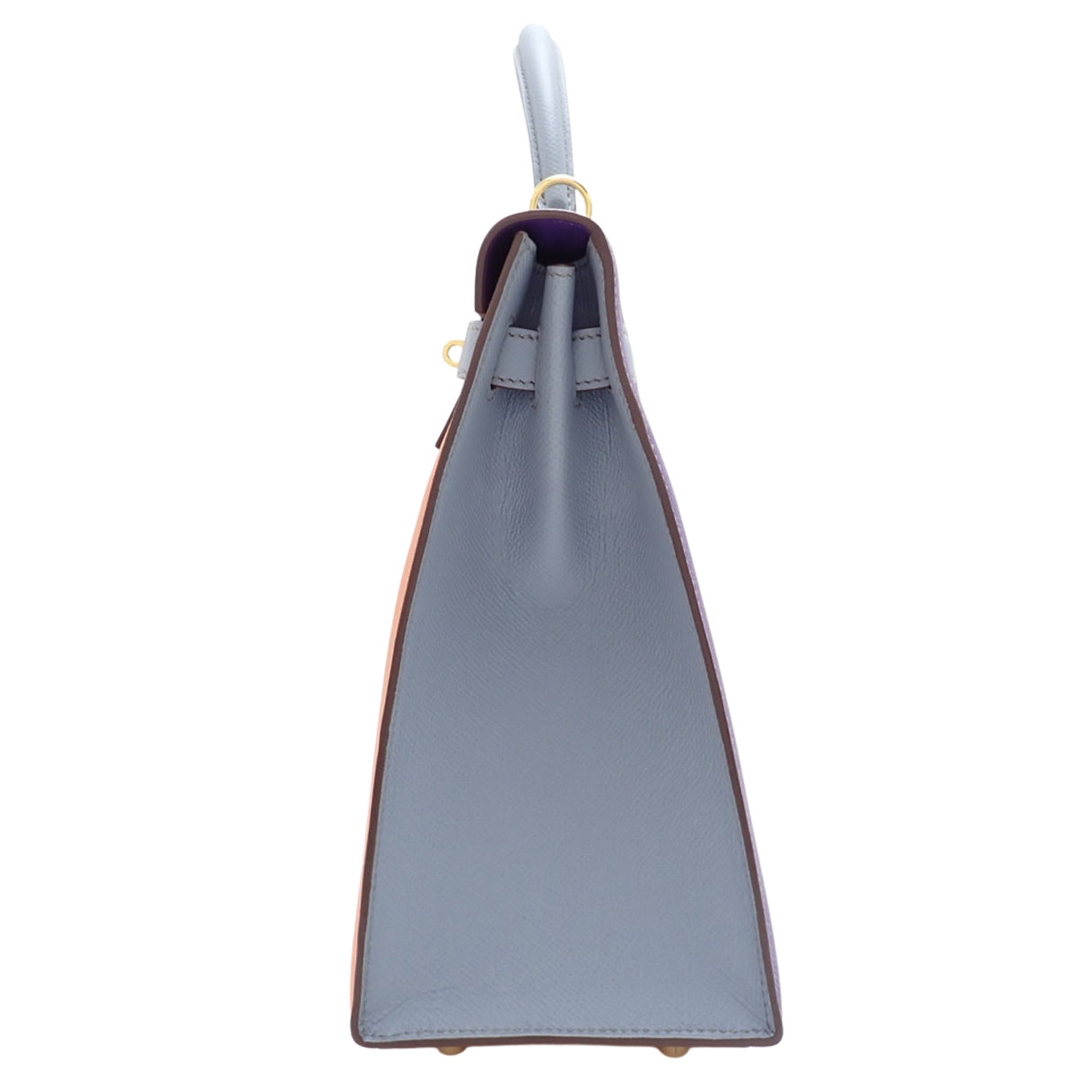 Kelly 32 (Sellier) Veau Epsom Ultraviolet Bleu Lin Gold hardware □Q stamp