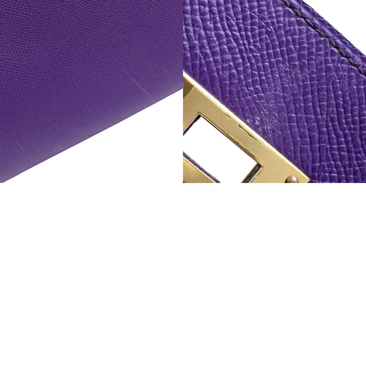 Kelly 32 (Sellier) Veau Epsom Ultraviolet Bleu Lin Gold hardware □Q stamp