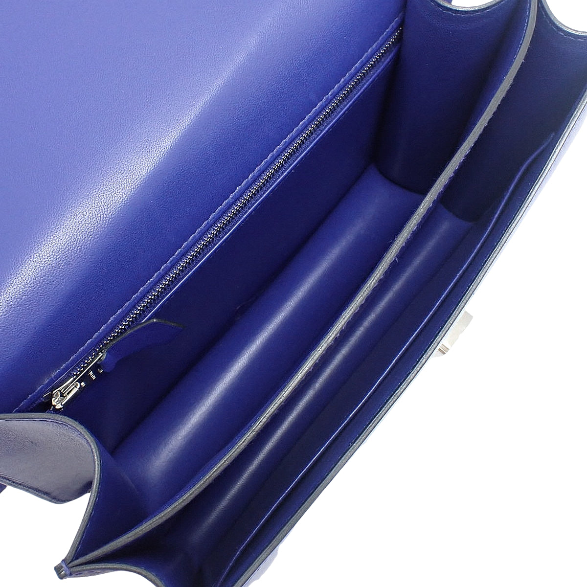 Constance 24 Box Calf Palladium Hardware Bleu Electrique A stamp
