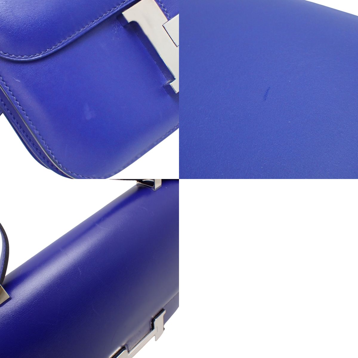 Constance 24 Box Calf Palladium Hardware Bleu Electrique A stamp