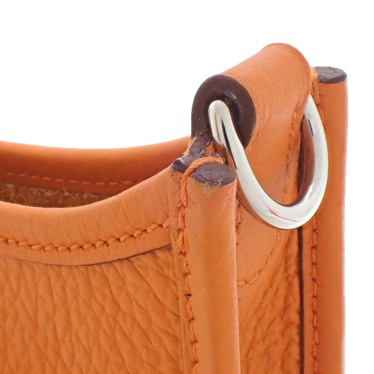 Evelyne Amazon TPM Taurillon Clemence Palladium Hardware Orange Silver Hardware B stamp