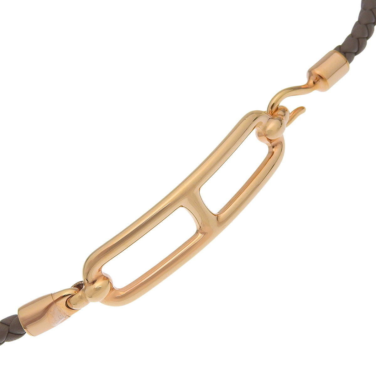 Luli Double Tour Leather Pink Gold Plated