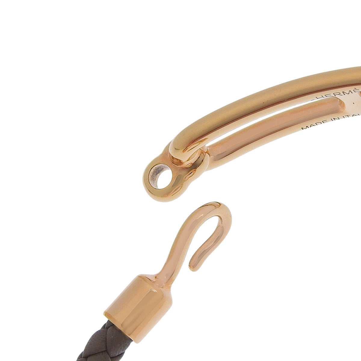 Luli Double Tour Leather Pink Gold Plated