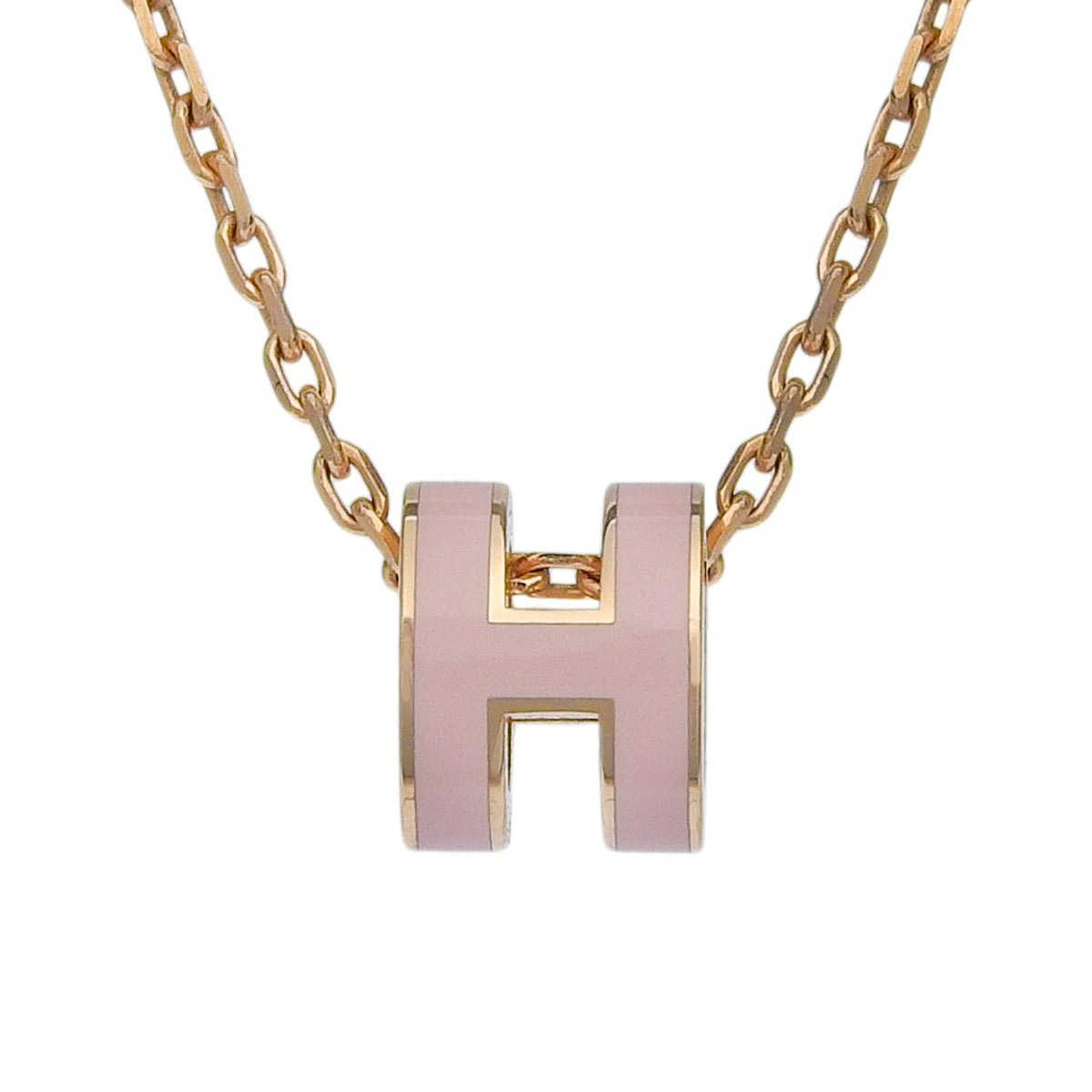 Mini Pop H necklace in metal with gold plating