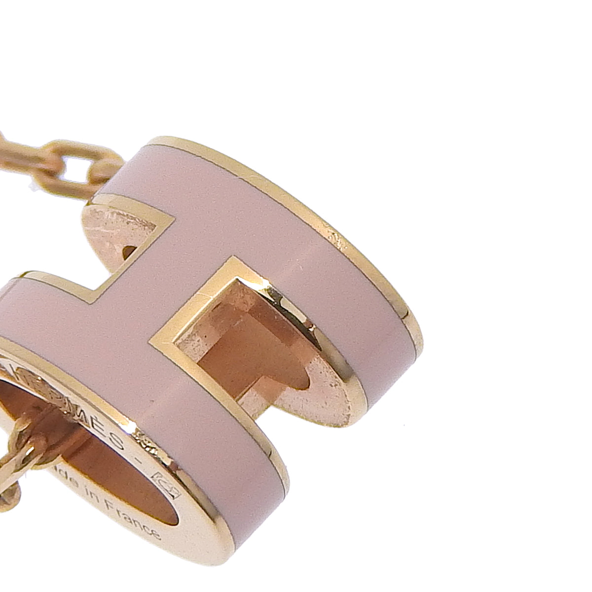Mini Pop H necklace in metal with gold plating