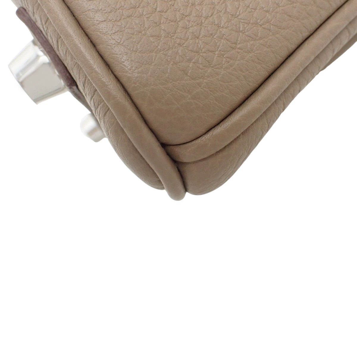 [Brand New] Birkin 25, G-stamp, Togo, Palladium Hardware, Etoupe/Etupe, Silver Hardware