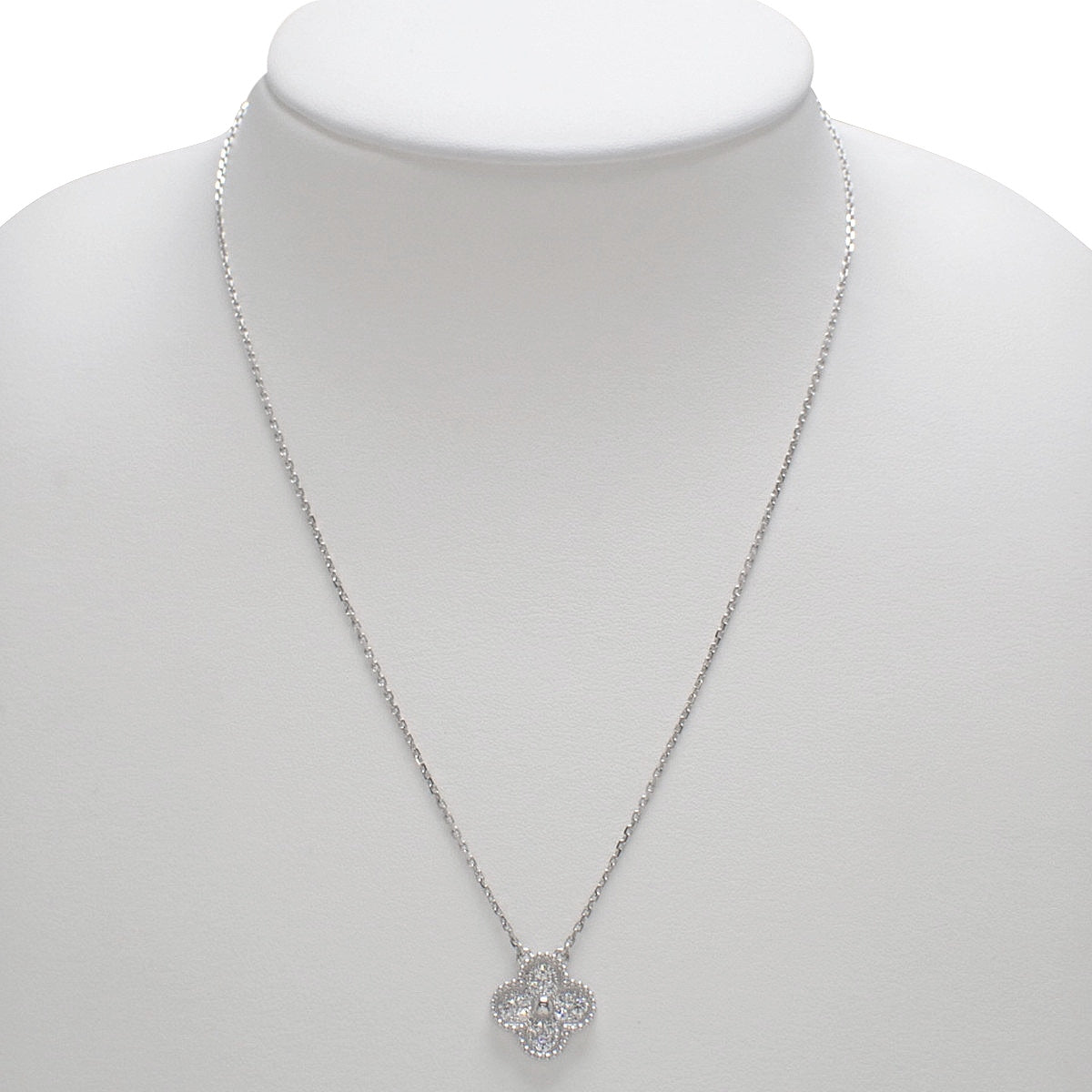Vintage Alhambra Pendant Diamond K18WG 5.3g
