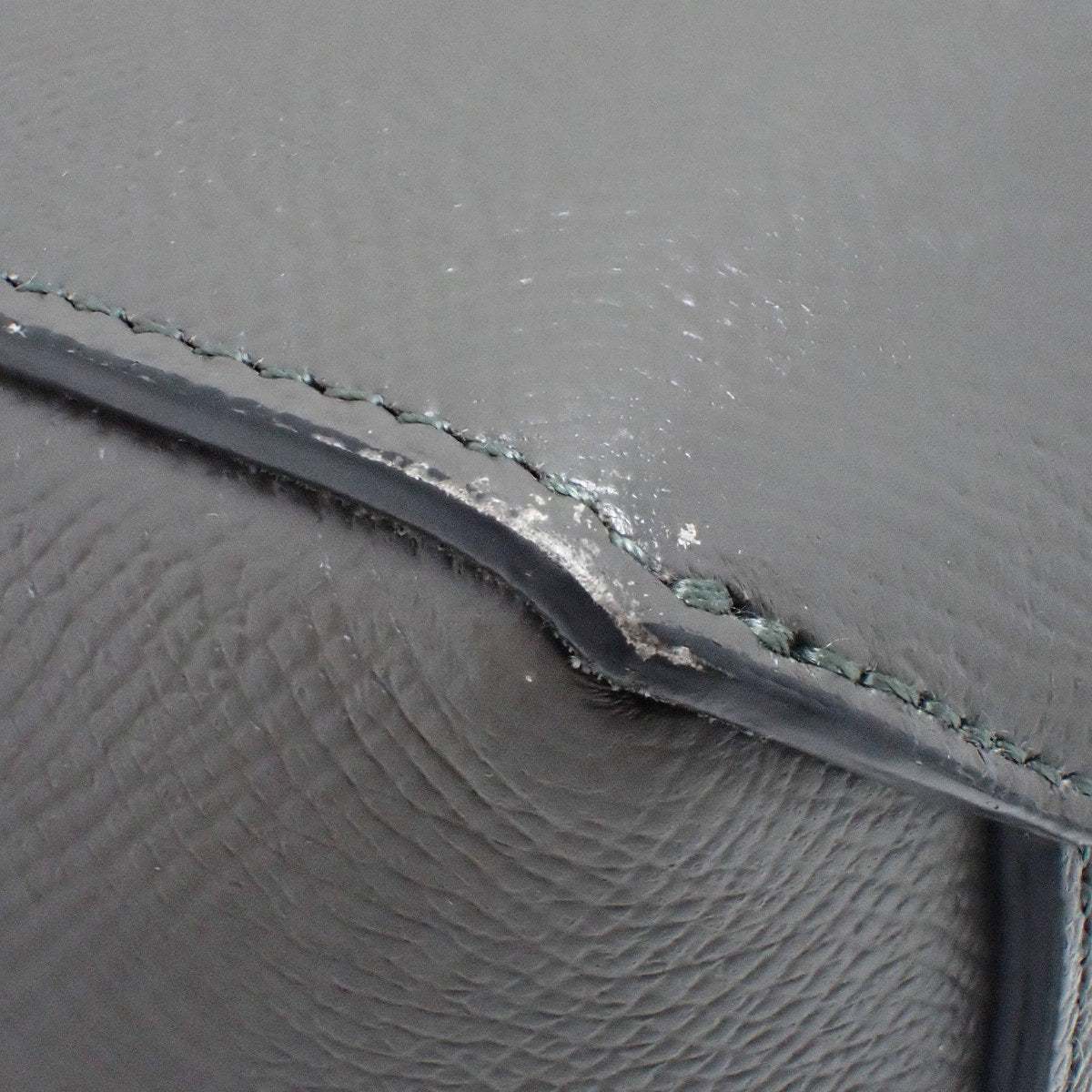 Nano belt bag in grey grained calfskin leather
