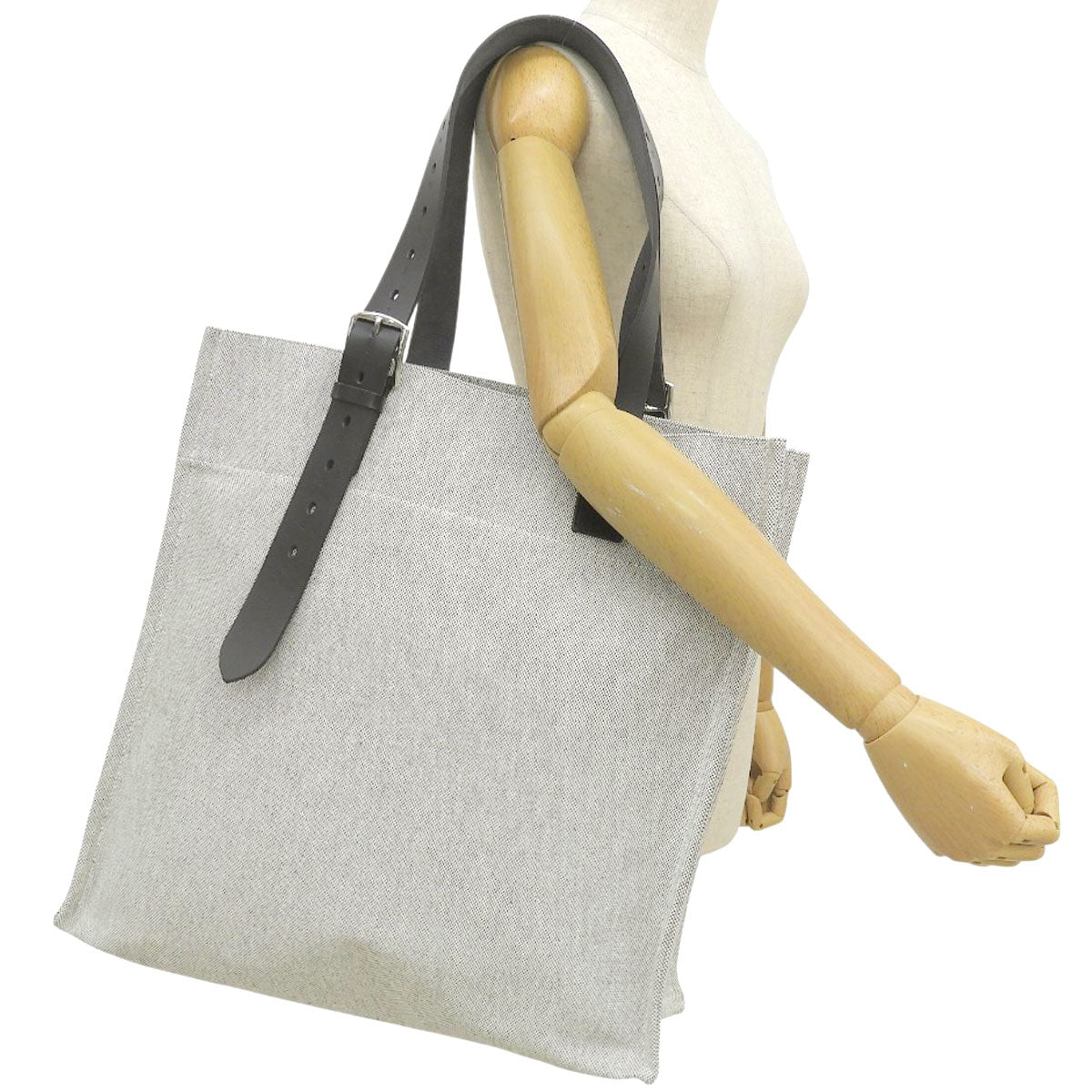 Etrivière Shopping Toile H Vache Hunter Gray Black W stamp