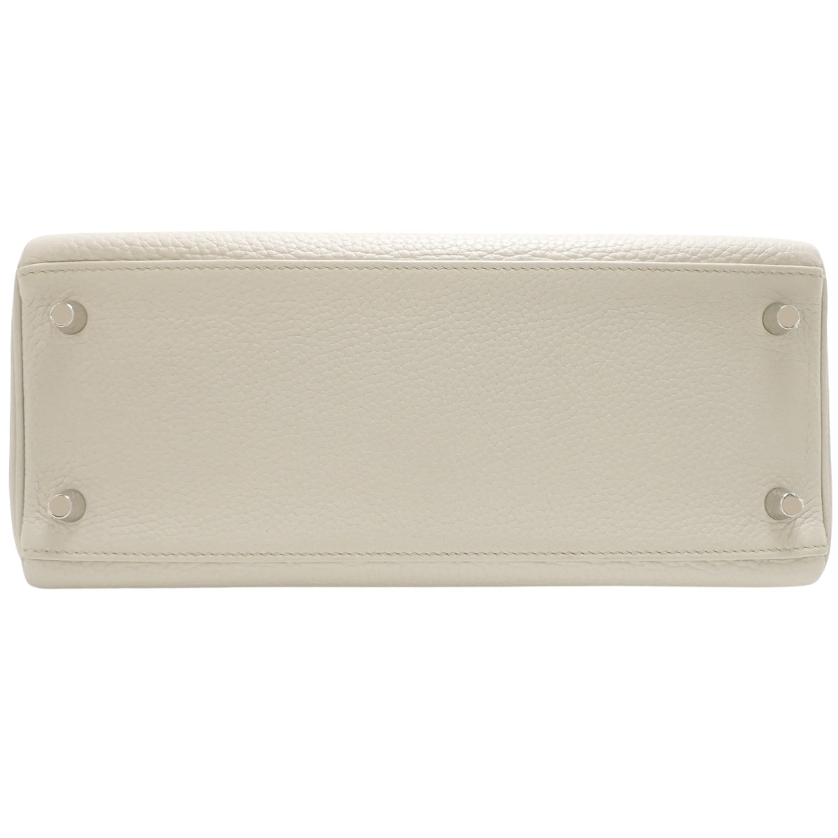 Kelly 28（内缝）Taurillon Clemence皮 钯金件 象牙白色 A刻印