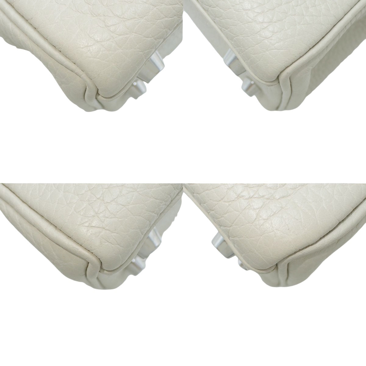Kelly 28（内缝）Taurillon Clemence皮 钯金件 象牙白色 A刻印