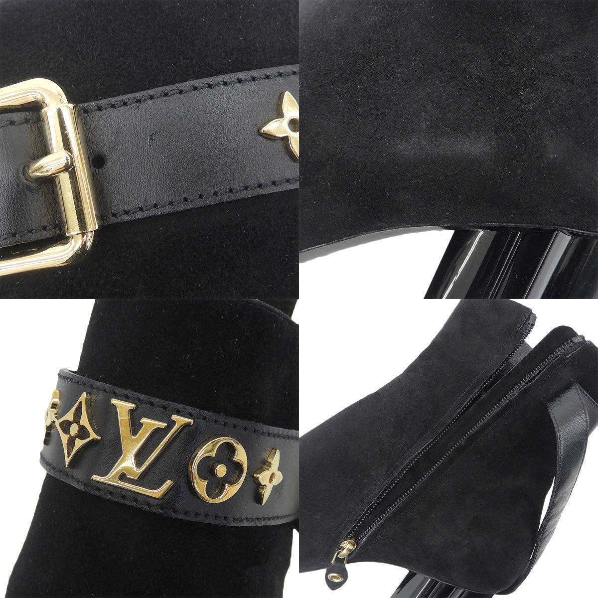 LOUIS VUITTON シルエット・ライン アンクル ブーツ 38 スエード ブラック｜Vintage Luxury Brand Specialty Store｜Shibuya, Tokyo｜alamode
