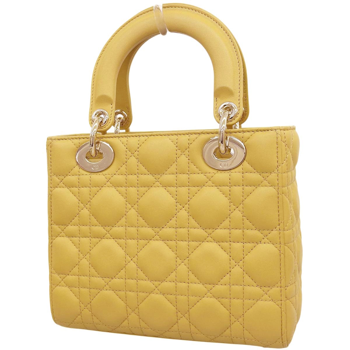 カナージュ Lady Dior My ABCDior バッグ スモール レザー イエロー M0538ONGE