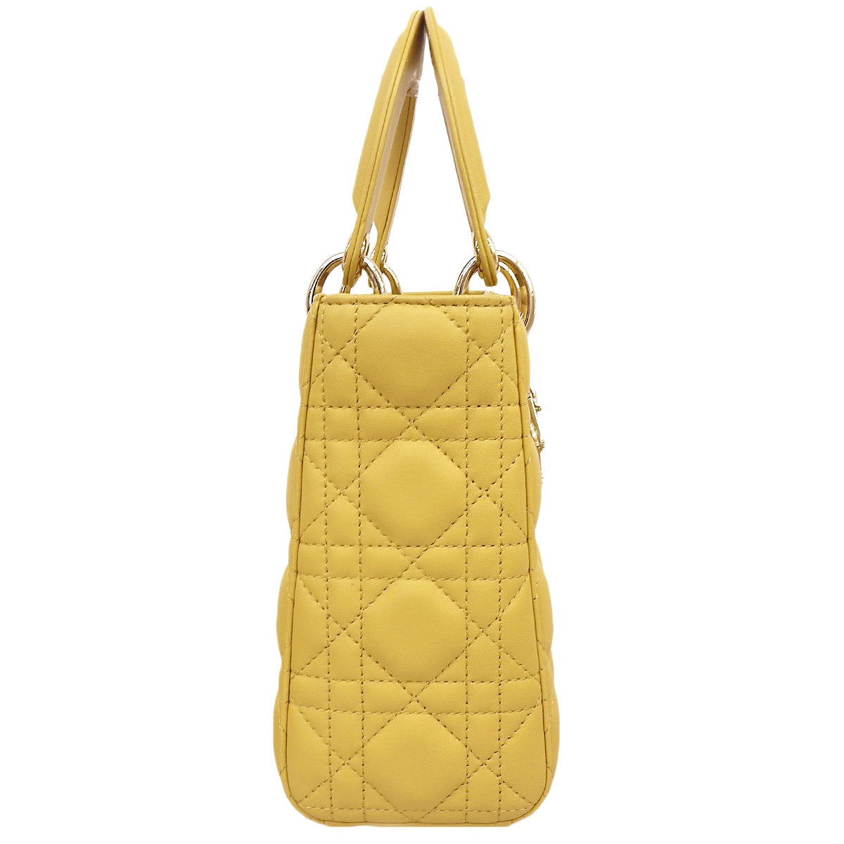 カナージュ Lady Dior My ABCDior バッグ スモール レザー イエロー M0538ONGE