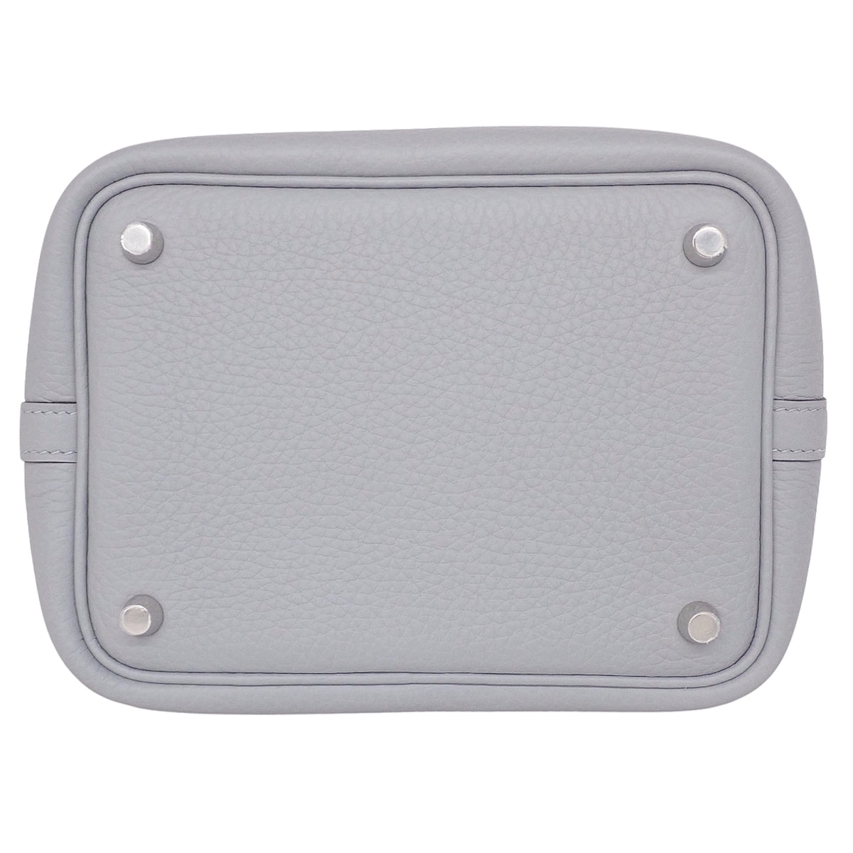Picotin Lock PM, Taurillon Clemence, Palladium Hardware, Gris Perle, Silver Hardware, K stamp
