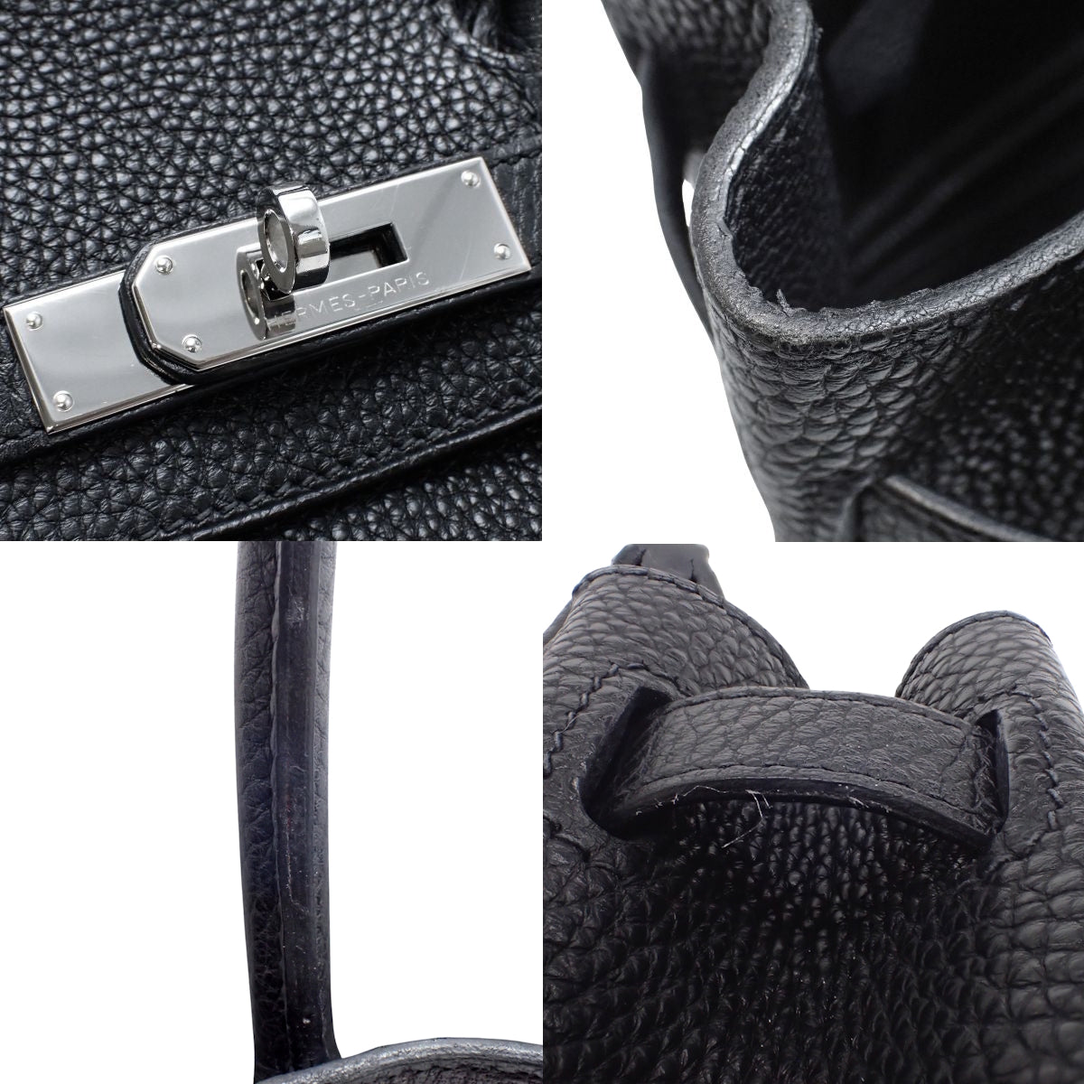 Birkin 30 Togo Palladium Hardware Black Silver Hardware □N Engraving