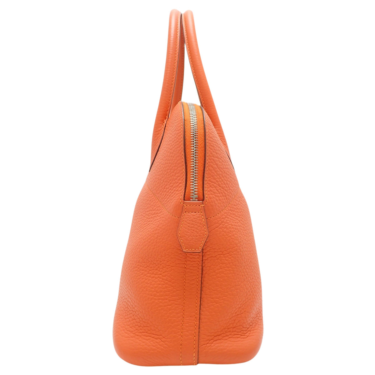 Bolide 31, Taurillon Clemence leather, palladium hardware, orange, silver hardware, □R stamp