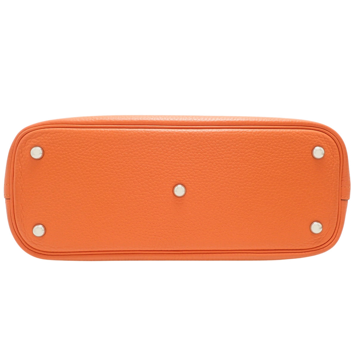 Bolide 31, Taurillon Clemence leather, palladium hardware, orange, silver hardware, □R stamp