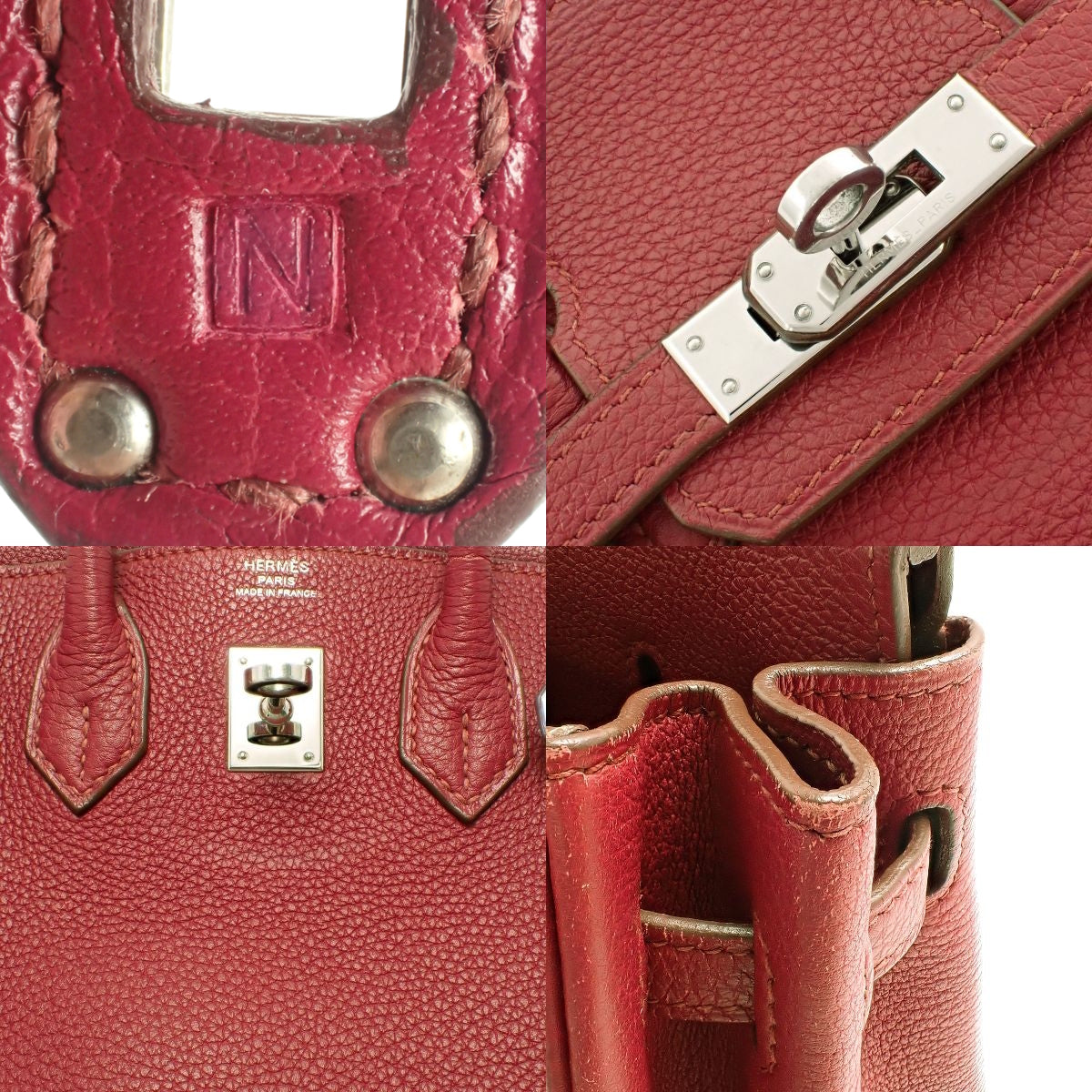 バーキン25 トゴ パラジウム金具 ルビー シルバー金具 □N刻印