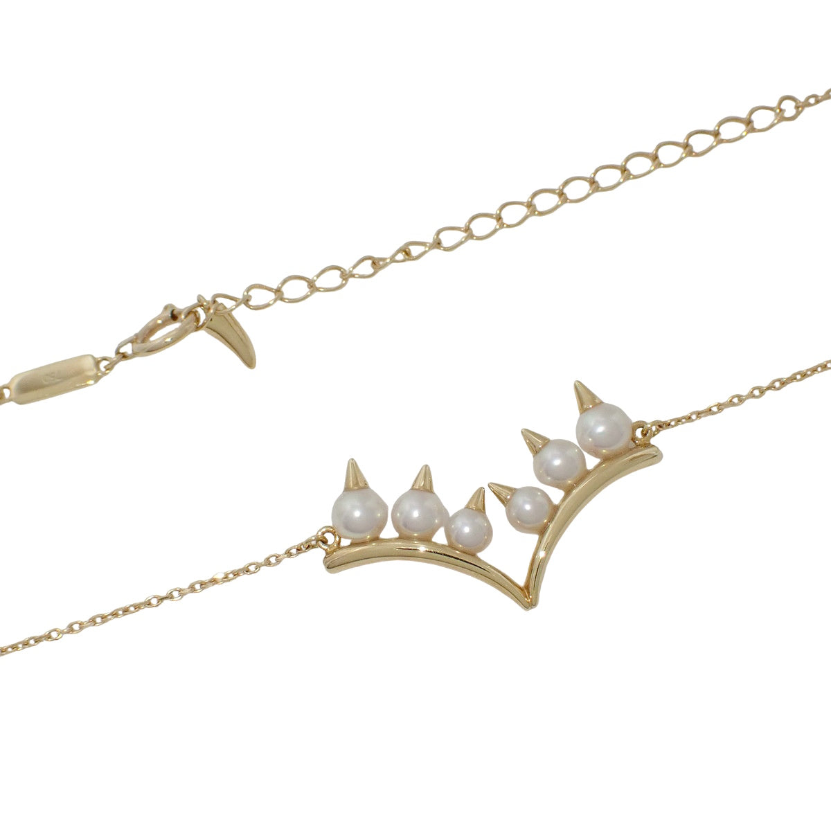 Danger Plus Necklace, Pearl, K18YG, 4.1g