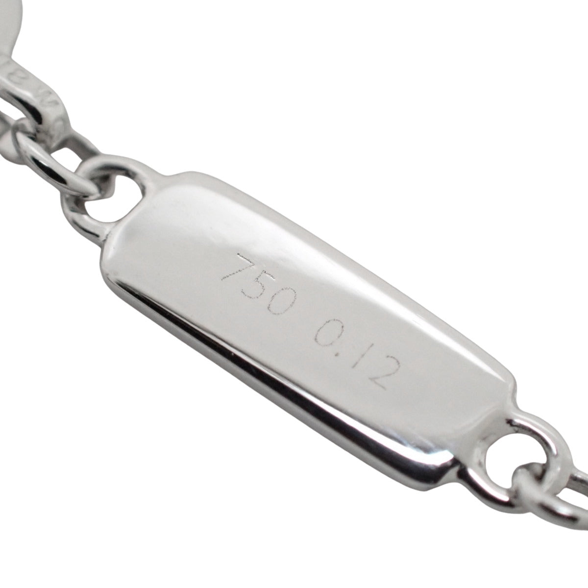 デインジャーハートブレスレット ダイヤモンド D0.12 ホワイトゴールド K18WG 1.6g