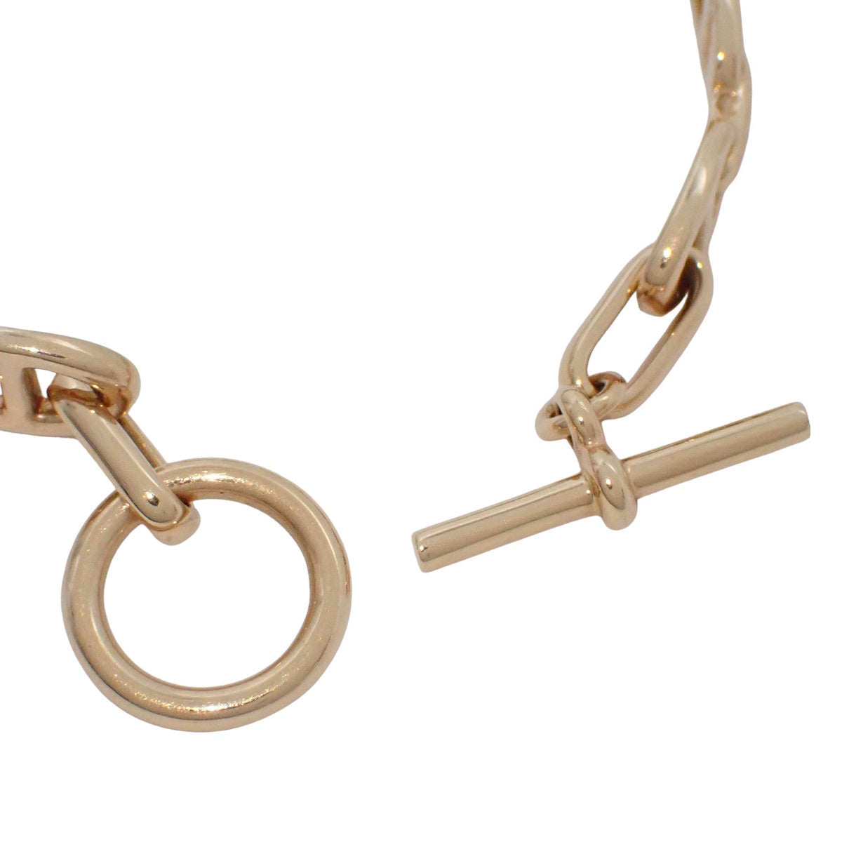 Chaine d'Ancre Enchainee Bracelet K18PG SH 17.8g