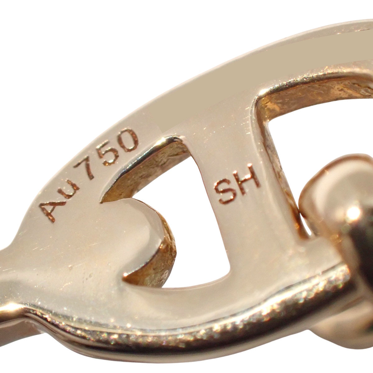 Chaine d'Ancre Enchainee Bracelet K18PG SH 17.8g