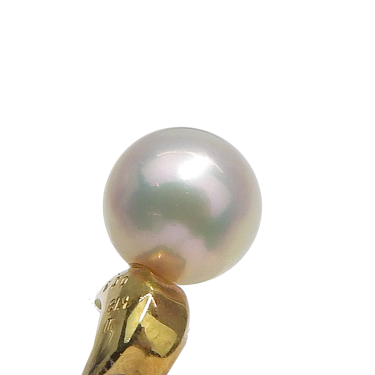 パール ダイヤモンド ネックレス D0.03 イエローゴールド K18YG 3.5g PERLITA MIKIMOTO