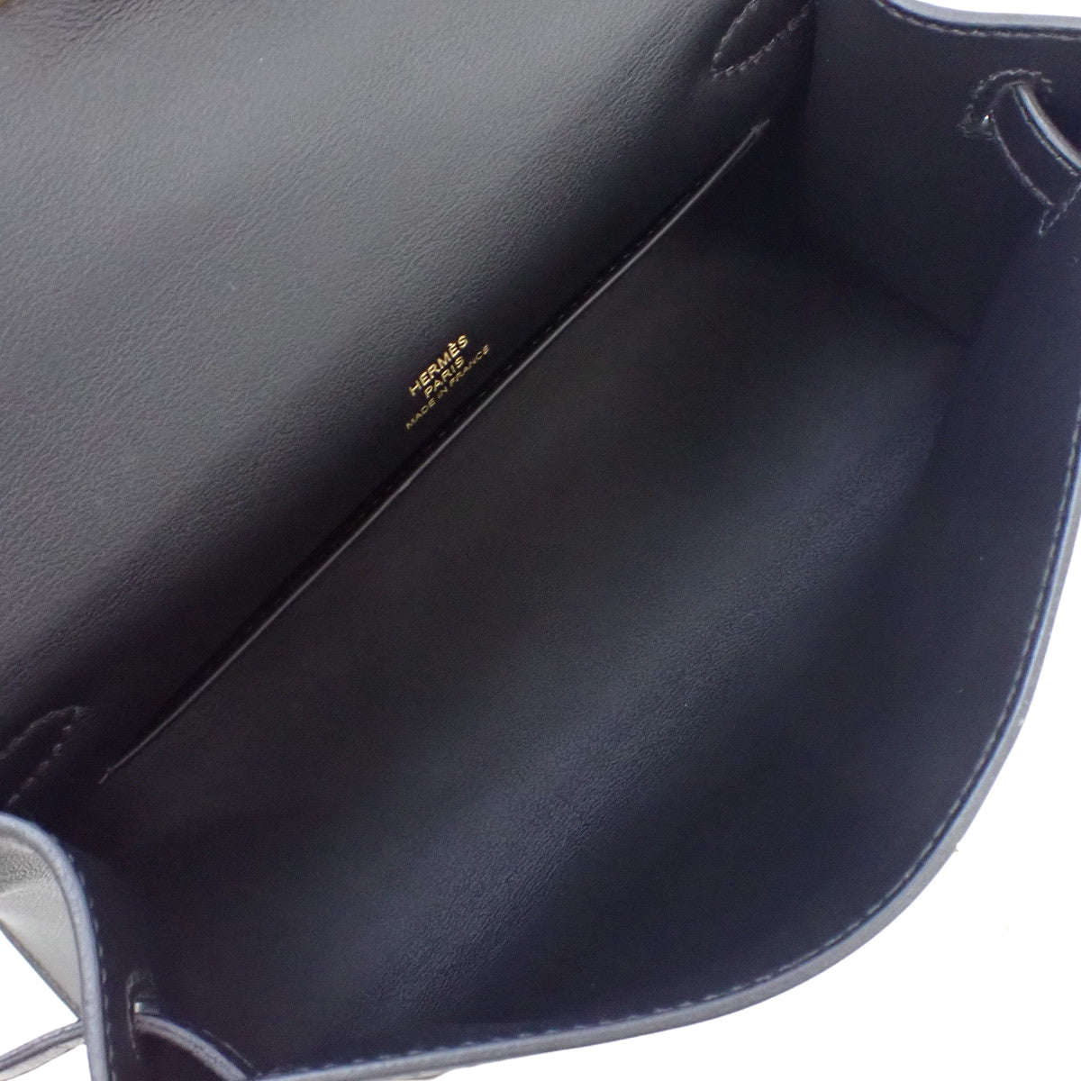 【未使用】Kelly Pochette Swift 黑色 金色金属件 W刻印