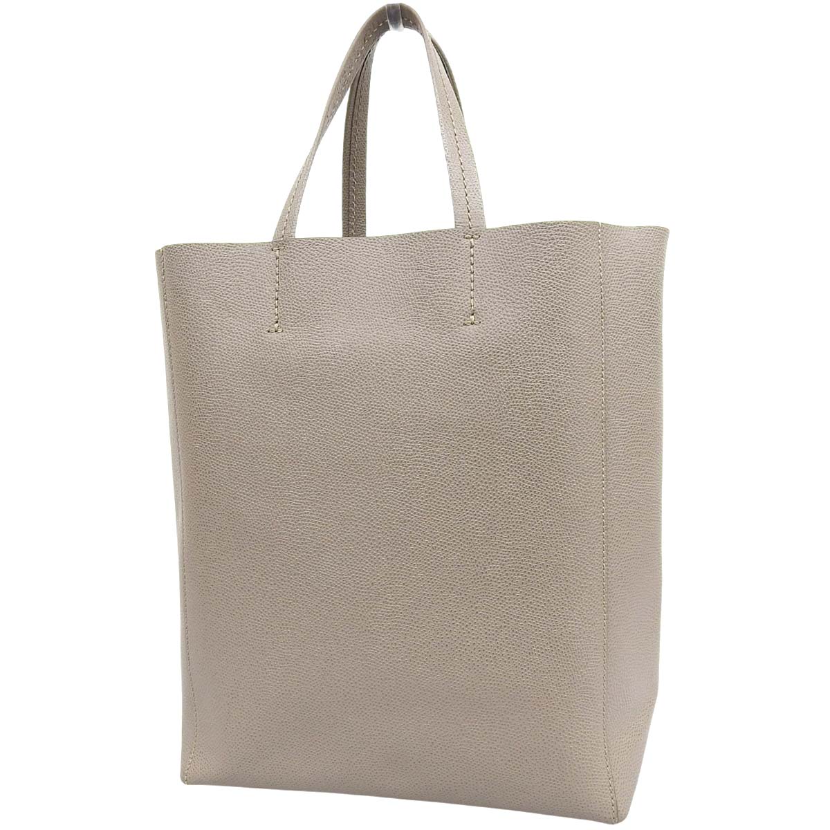 Vertical Cabas Small Leather Greige 189813