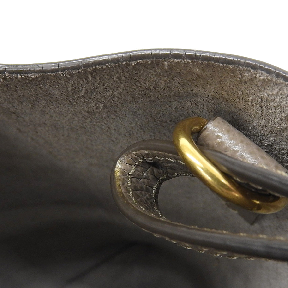 Vertical Cabas Small Leather Greige 189813