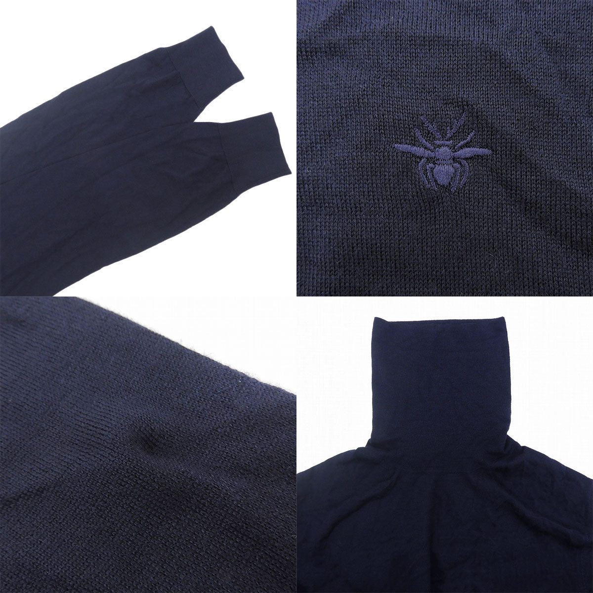 BEE刺繍タートルネック ニット M