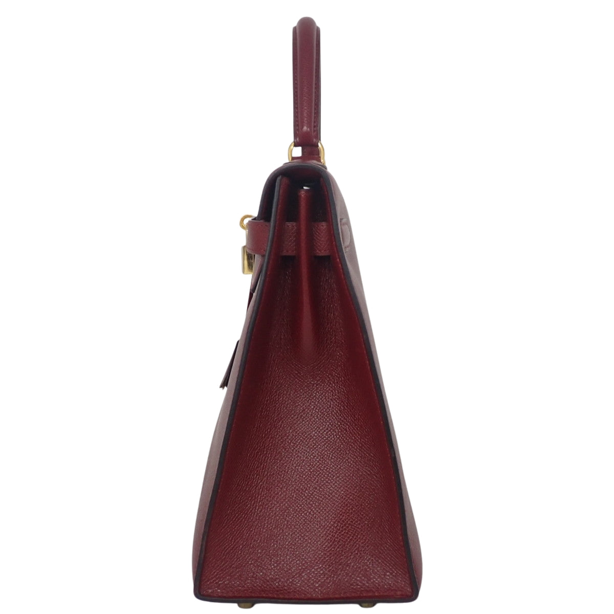 Kelly 32（外缝） Courchevel Rouge H 金扣 〇V刻印