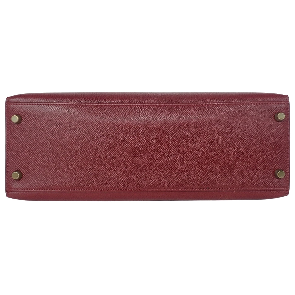 Kelly 32（外缝） Courchevel Rouge H 金扣 〇V刻印