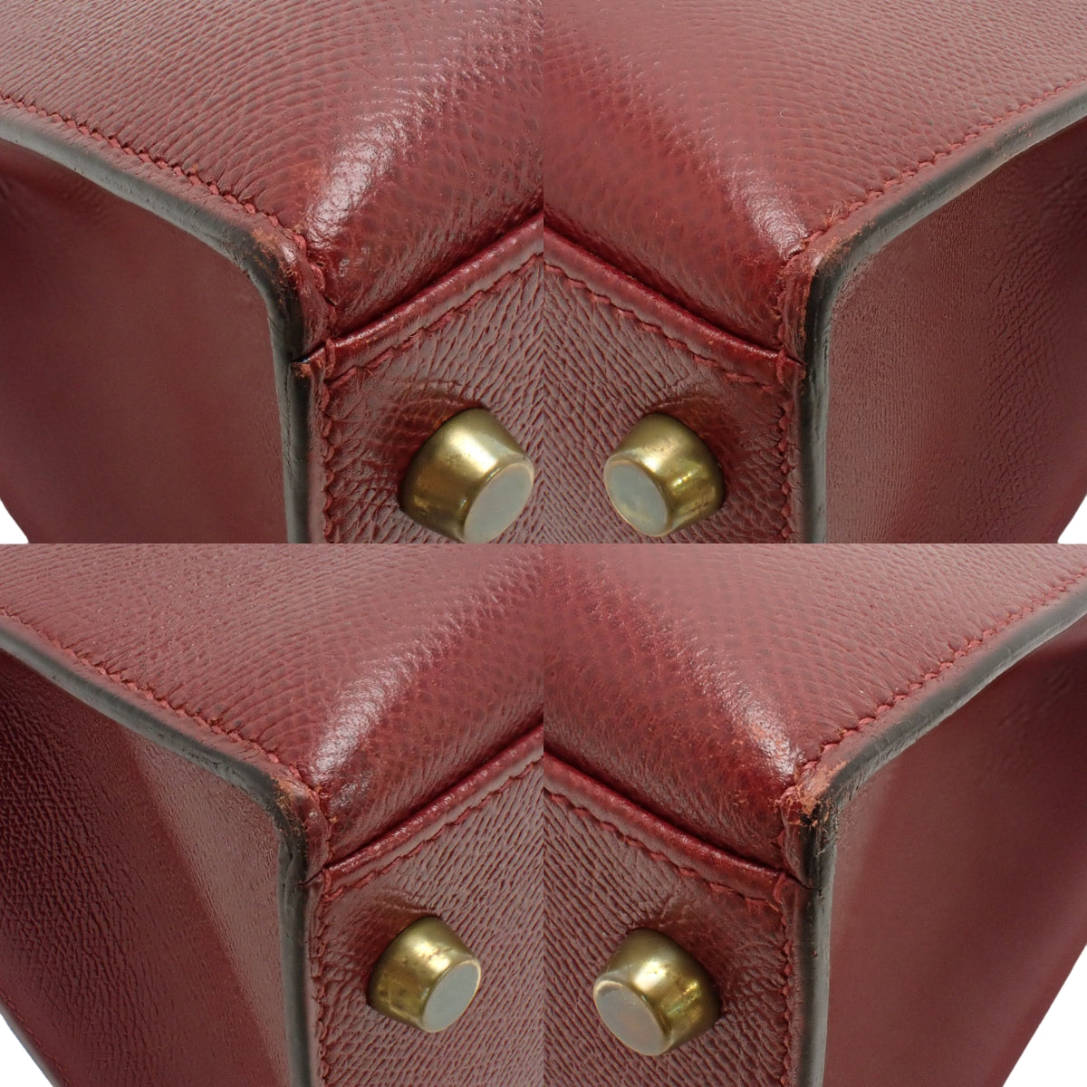 Kelly 32（外缝） Courchevel Rouge H 金扣 〇V刻印